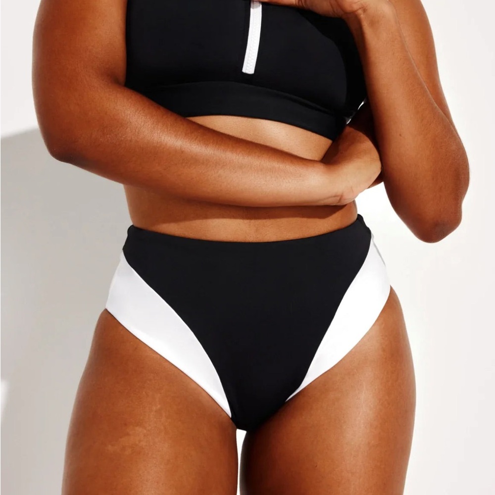 Knix color block high rise swim bottoms